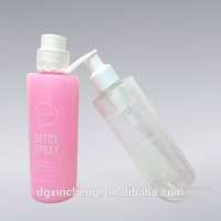 BSCI factory inspection 250ml PET clear shampoo bottle lotion bottle with flip cap or sprayer pump