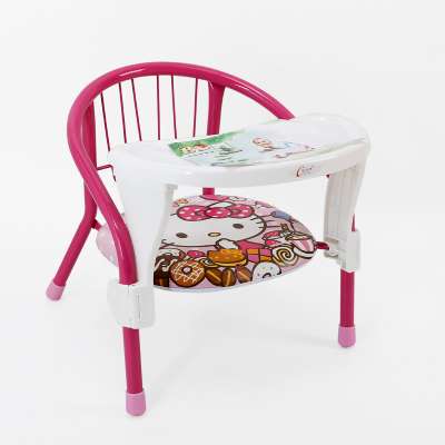 Plastic metal cute design boy girl child chairs