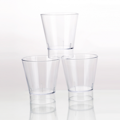 China factory transparent ps material 50 ml plastic wine cup